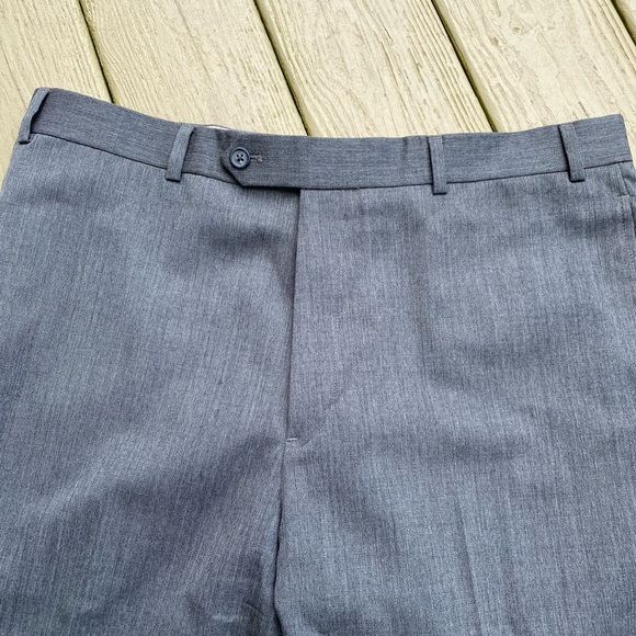 BROOKS BROTHERS Mens Gray (Madison Fit) Trousers with Cuffs, Size: 36/28 - Picture 3 of 7
